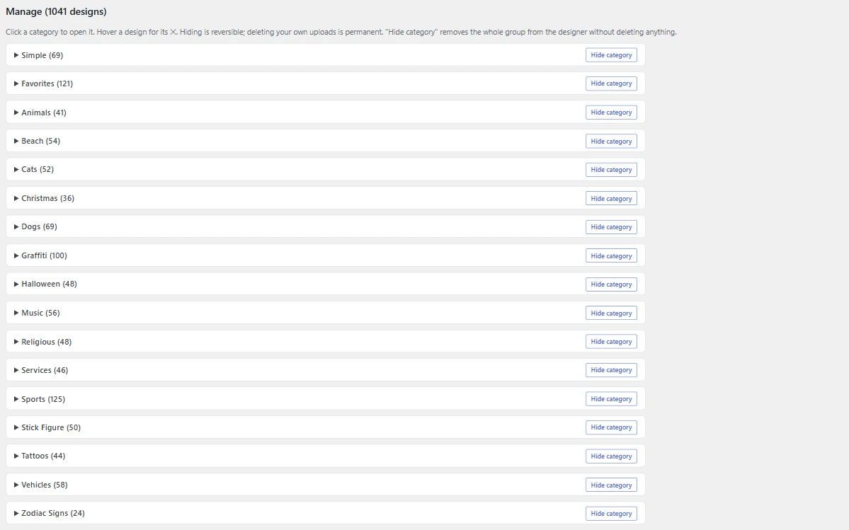 Art Library admin page